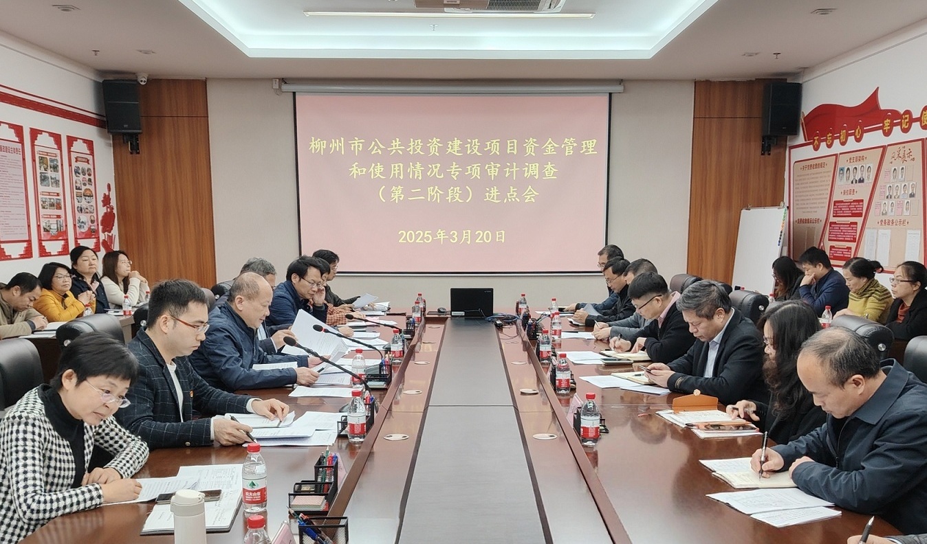 柳州市审计局召开市公共投资建设项目资金管理和使用情况专项审计调查（第二阶段）项目进点会